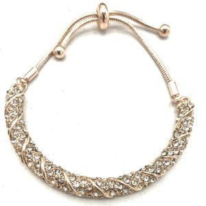 3/$35 💗 Swarovski Cluster Slider Bracelet Rose Gold
